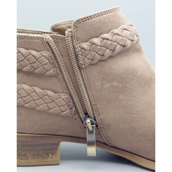 Life Stride Size 8.5M Side Zip Ankle Boots Block Heel Booties Brown Memory Foam - Picture 10 of 16